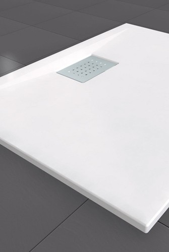 receveur de douche ultra-plat gamme KineSurf avec bonde extra-plate intégrée