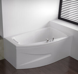 Baignoire asymétrique balnéo Kinedo Pure Design 160x90 Bien-être