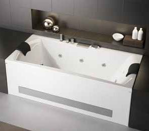 Baignoire double-têtes balnéo Kinedo Pure Design 190X90 Vitalité