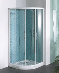 PORTE DOUCHE COULISSANTE ANGLE RONDO 87 - 89 cm PA601CTNE CHROME