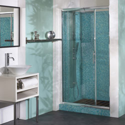 PORTE DOUCHE COULISSANTE MACAO 115 - 125 cm PA643CTNE CHROME
