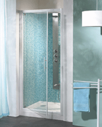 PORTE DOUCHE PIVOTANTE MADRAS 77 - 81cm PA691BTNE BLANC