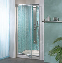 PORTE DOUCHE PIVOTANTE CORAIL 107 - 120 cm PA634CTNE CHROME