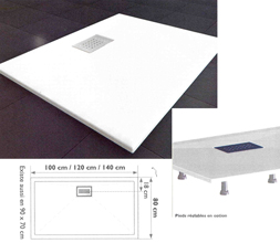 RECEVEUR A ENCASTRER KINEDO RD1108 KINESURF 100 X 90 X4CM