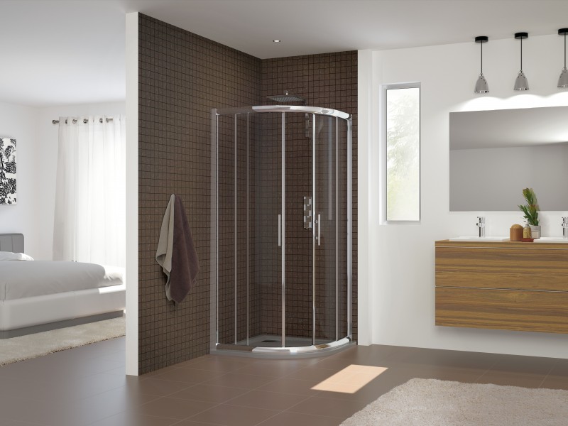 parois et portes d'angle pour douche